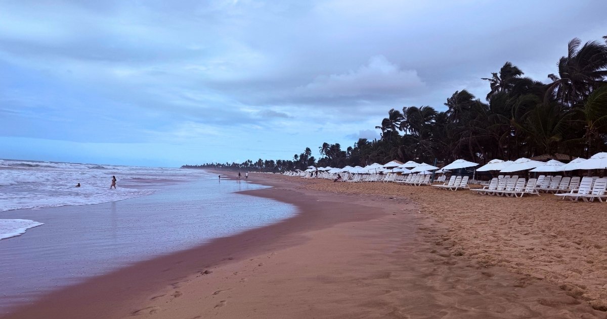 Praia em frente ao Sol Grand Premium Costa do Sauípe