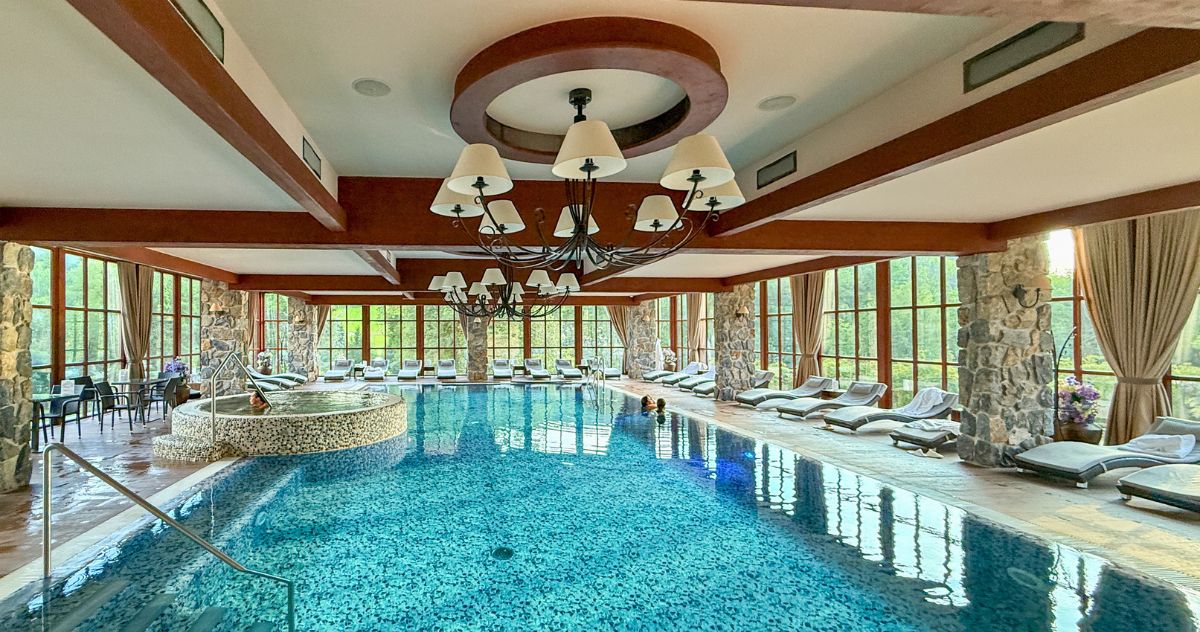 Spa do Resort Sobotín, nas montanhas Jeseníky.